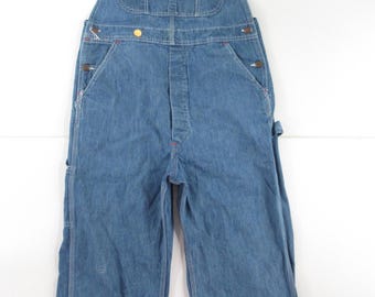 70s Vintage Big Mac Workwear Overalls / Light Blue Cotton Denim