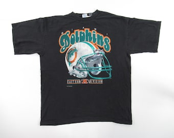 VTG 1993 Salem NFL Miami Dolphins Single Stitch T-Shirt Size L Made in USA #VT342