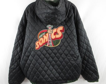 Vintage Pro Player NBA Reversible Seattle SuperSonics Puffer Jacket VT461