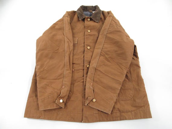 VTG 70s Carhartt Duck Canvas Blanket Lined Chore … - image 5