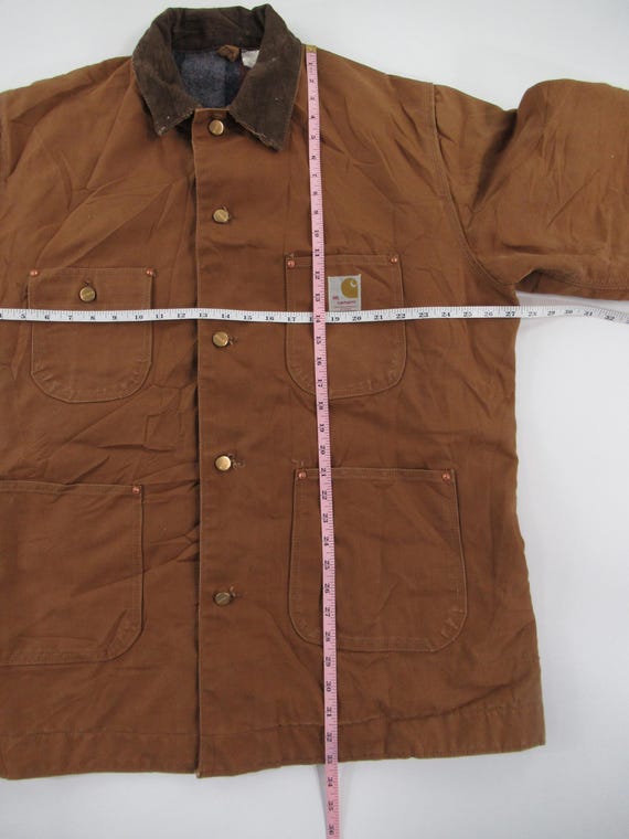 VTG 70s Carhartt Duck Canvas Blanket Lined Chore … - image 4