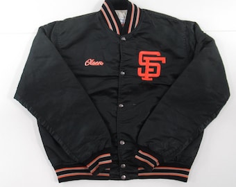 San Francisco Giants Vintage 80s Starter Satin Bomber Jacket - MLB