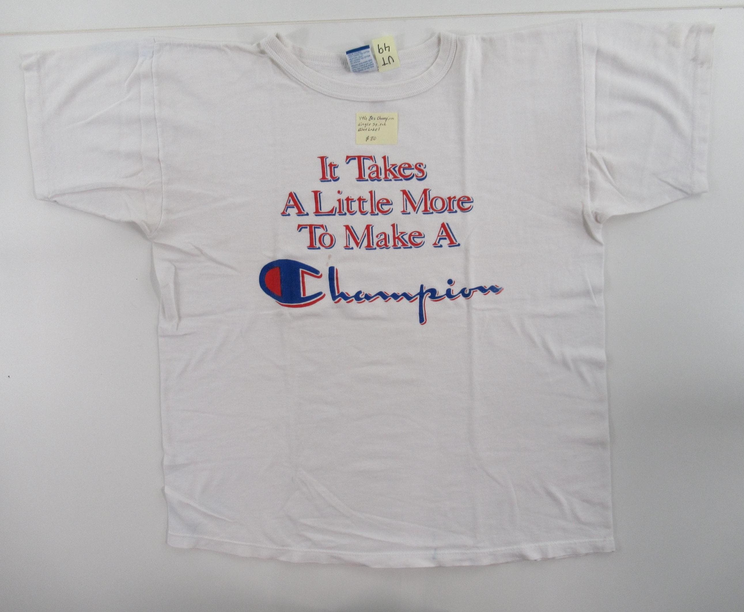 VTG 80's Champion Blue Label Single Stitch T-shirt Made in