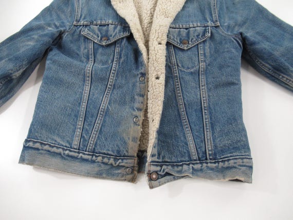 Vintage 70s Levi’s Sherpa Lined Denim Jacket Size… - image 6