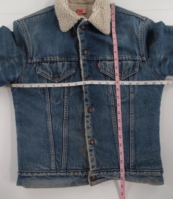 Vintage 70s Levi’s Sherpa Lined Denim Jacket Size… - image 3