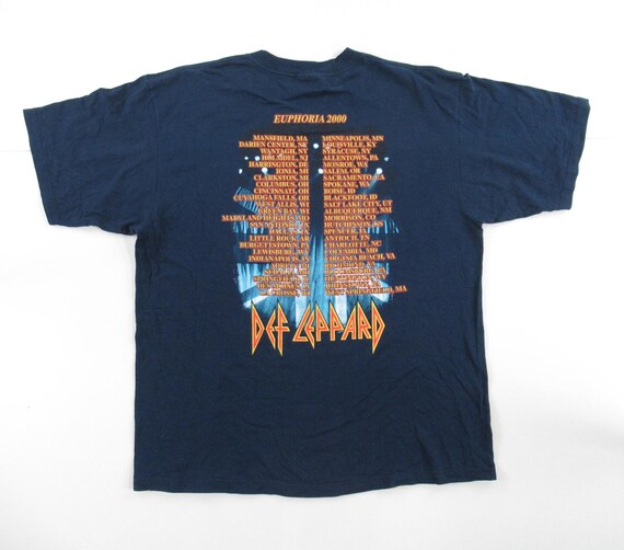 メンズ 00s Def Leppard バンド Euphoria ツアー Tシャツ