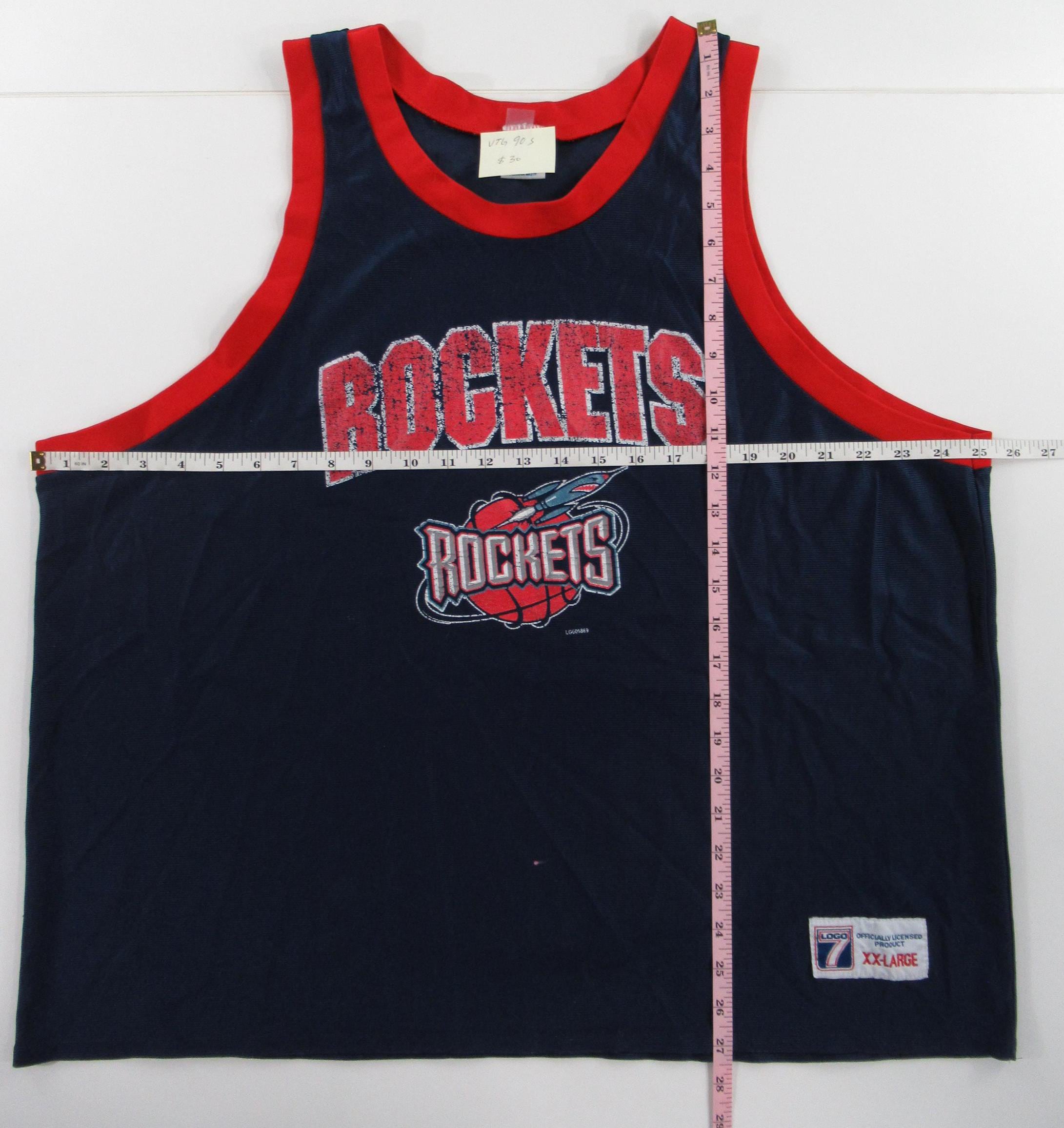 VTG 90s LOGO 7 Houston Rockets Jersey Size XXL #VT277 - Etsy
