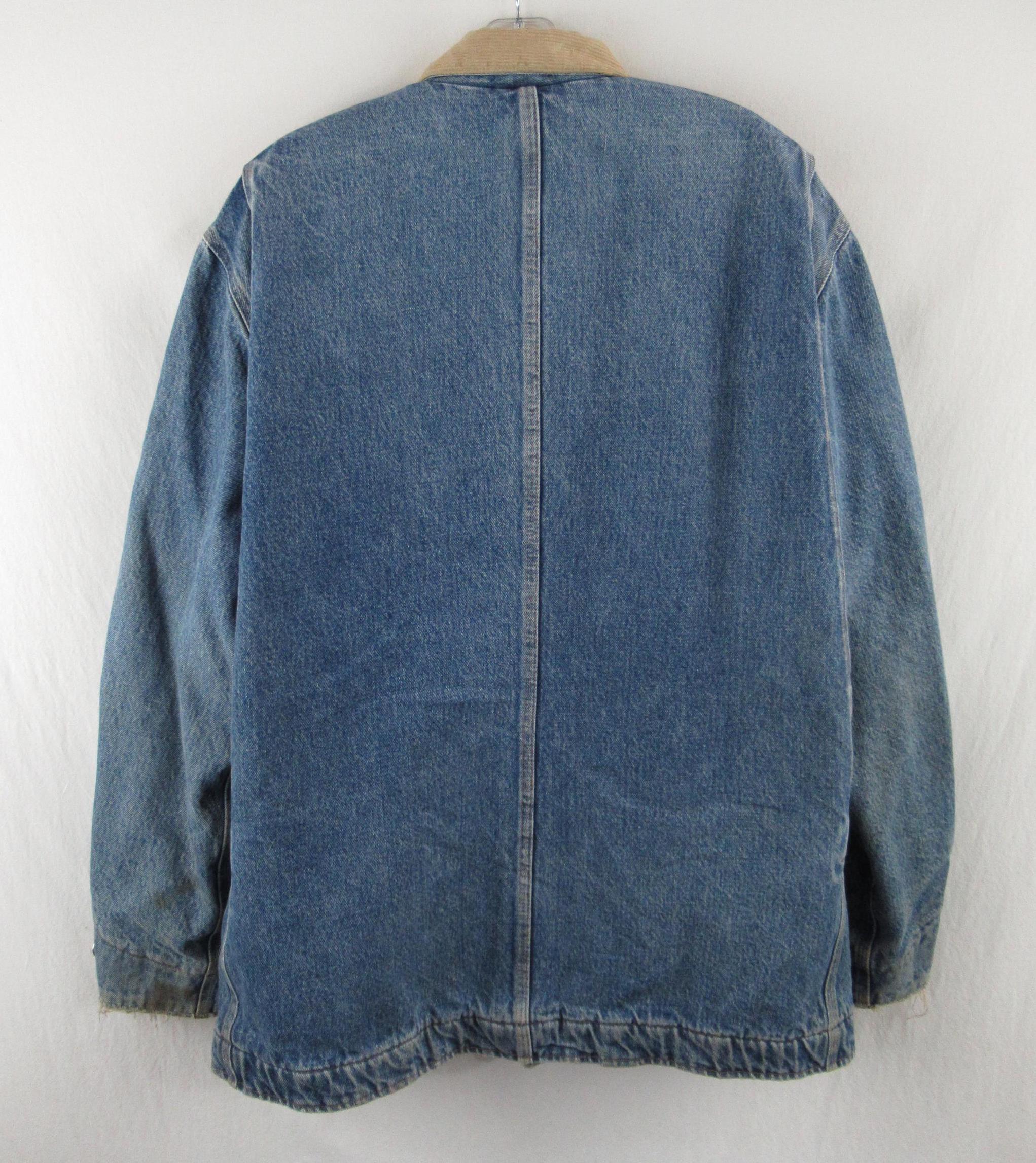 Vintage 80s 90s Polo Ralph Lauren Denim Blanket Lined Chore Jacket
