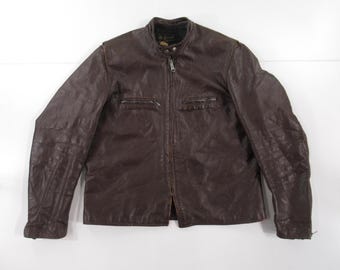 Chaqueta deportiva de cuero Brooks para hombre, años 50 y 60, VTG #VT766