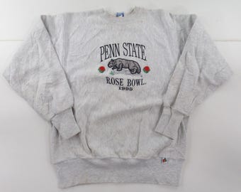 Sudadera con cuello redondo de la NCAA del Rose Bowl de los Penn State Nittany Lions de los años 90, talla L, n.° VT830