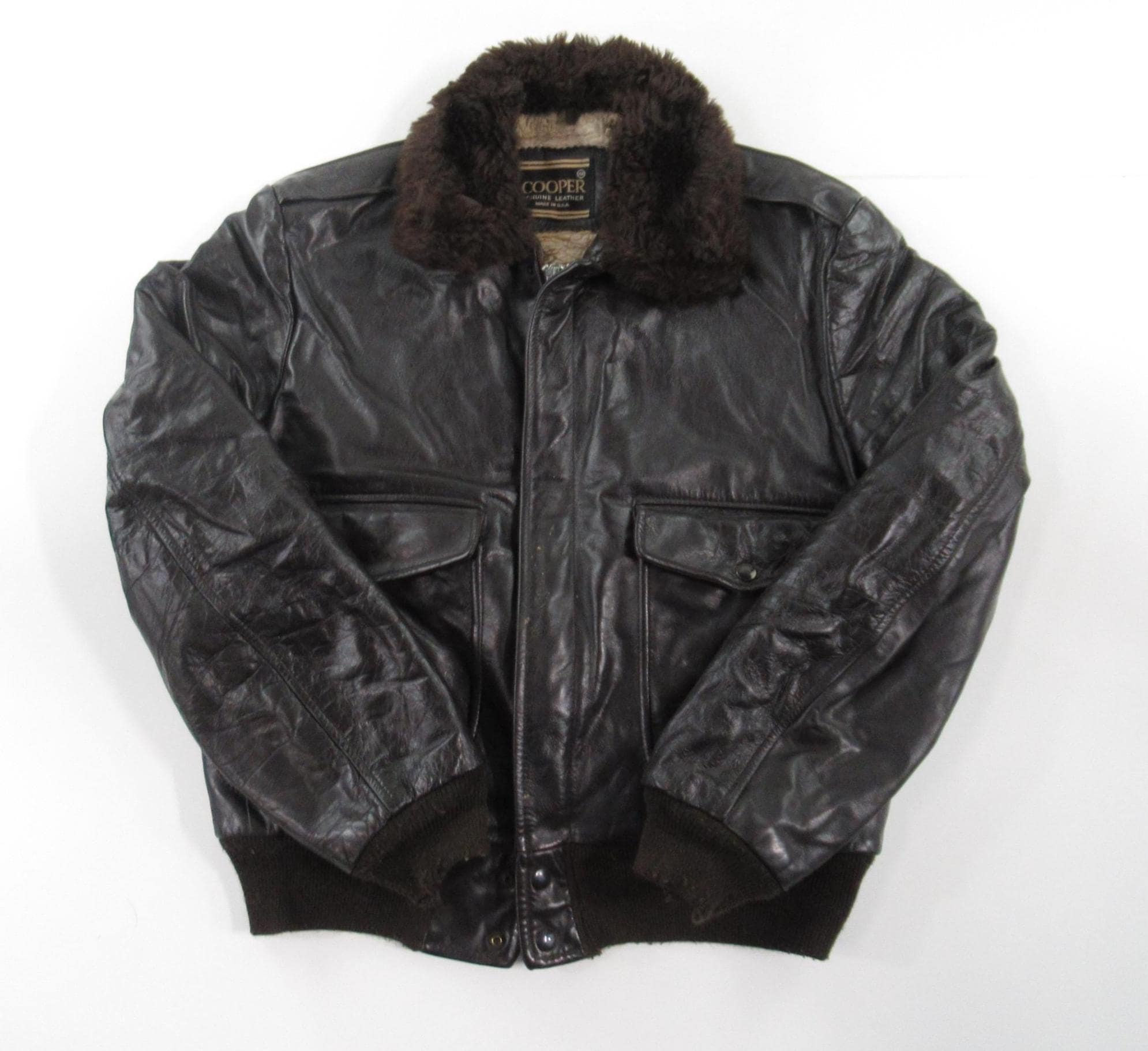 COOPER ジャケット Cooper Leather Jacket Vintage - Etsy