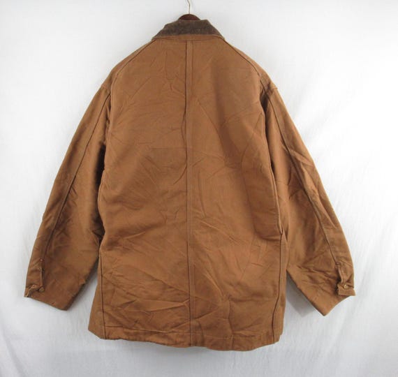 VTG 70s Carhartt Duck Canvas Blanket Lined Chore … - image 2