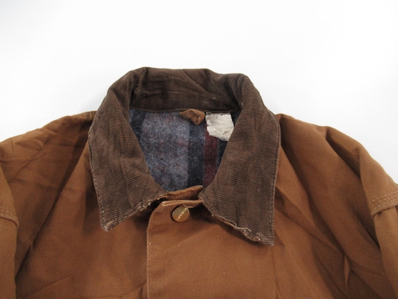 VTG 70s Carhartt Duck Canvas Blanket Lined Chore … - image 6