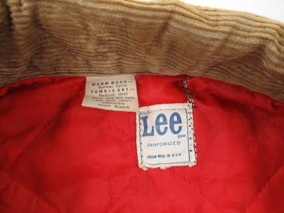 Vintage 50s Lee Men's Sanporized Full Zip Quilted Lined Denim