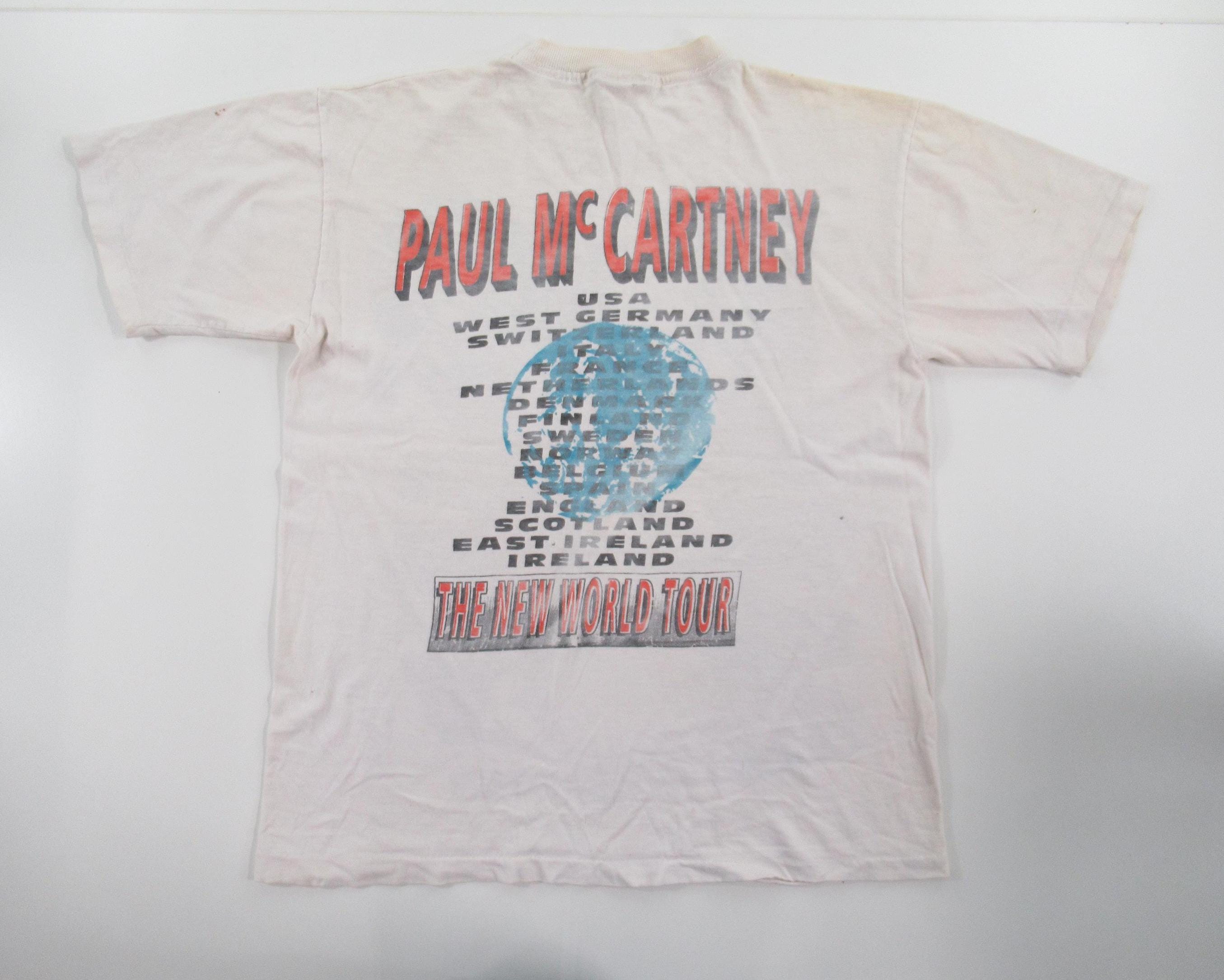 Vintage 1993 Paul Mccartney Graphic New World Tour T-shirt Vintage 1993 Paul Mccartney Graphic New World Tour T-shirt
