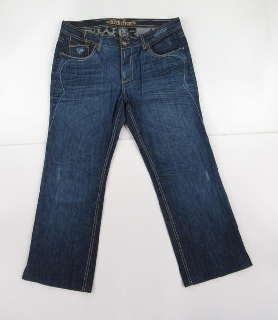 USA製 AFFLICTION buggy denim 極太 y2k USA製 AFFLICTION buggy denim 