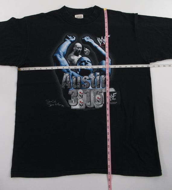 T-shirt Vintage WWF 1998 Stone Cold Kill Em All - Taille XL, Noir, Occasion Très Bon état