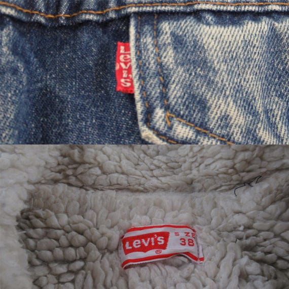 Vintage 70s Levi’s Sherpa Lined Denim Jacket Size… - image 10