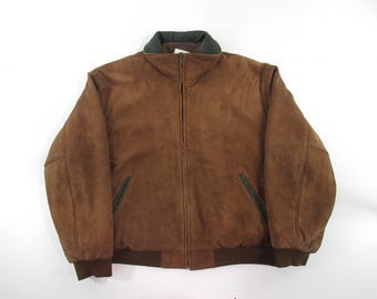 L.L. BEAN Type A2 Vintage 80s Dark Brown Distressed Leather
