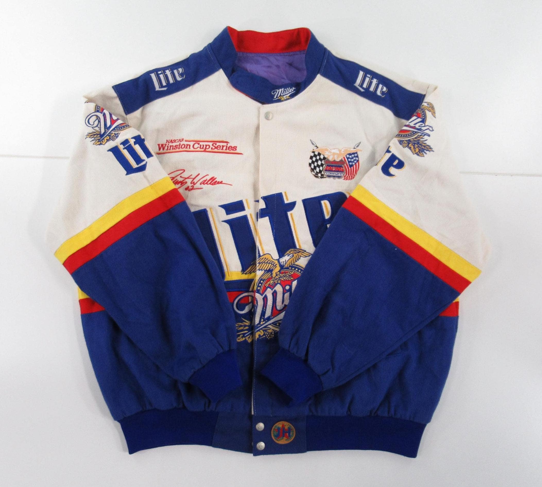 miller lite ロゴ　ナイロンジャケット Vintage Miller Lite Beer Nylon Windbreaker Jacket Men's Sz