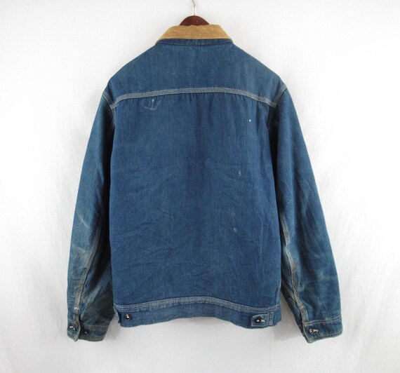 Vintage 50s Lee Men's Sanporized Full Zip Quilted Lined Denim