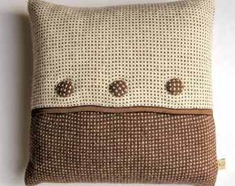 Soft Luxury Lambswool Cushion - Hand Woven