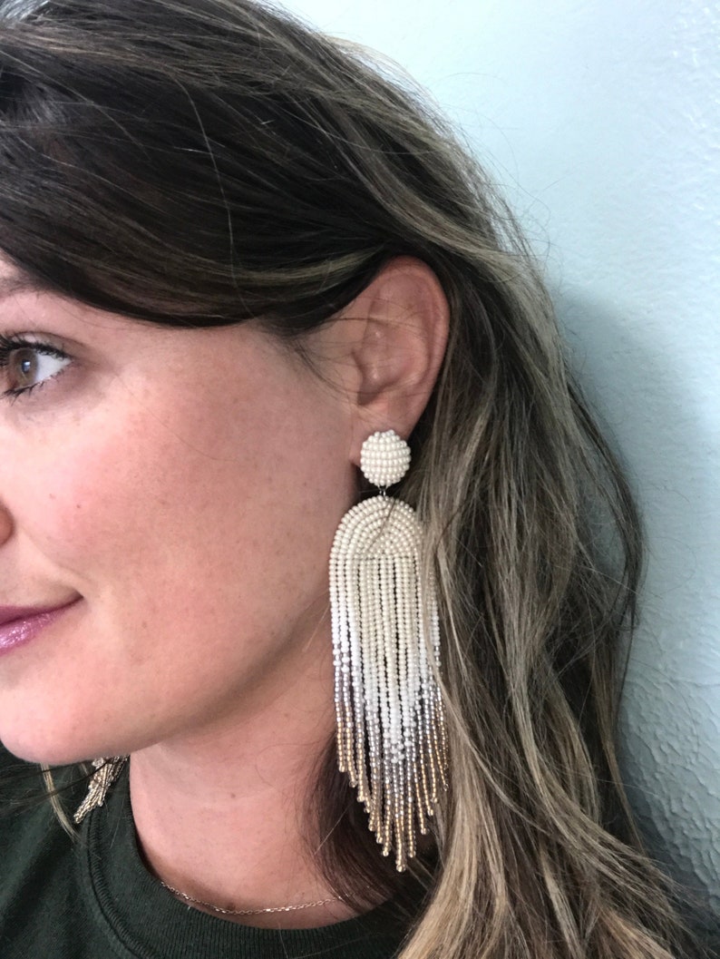 Boho Bridal Earrings Boho Wedding Earrings for Brides Modern Etsy