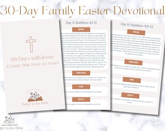 Downloadable Easter Devotions for Families, Simple Devotion for Families About Easter, Sweet Quick Easter Devotions for the Family
