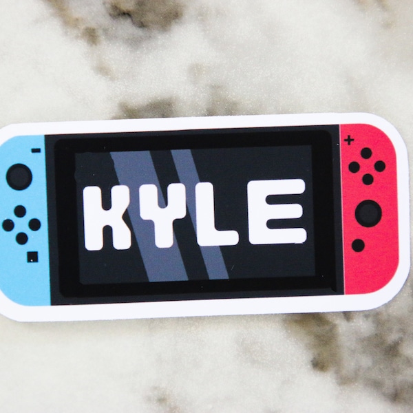 Custom Name Nintendo Switch Sticker, Nintendo Switch Sticker, Nintendo Sticker, WATERPROOF VINYL STICKER