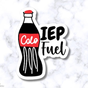 IEP Petroleum Aufkleber, Colaflaschen-Design, inspirierender Vinyl-Aufkleber für Lehrer und spezielle Erzieher, wasserfest, spülmaschinenfest