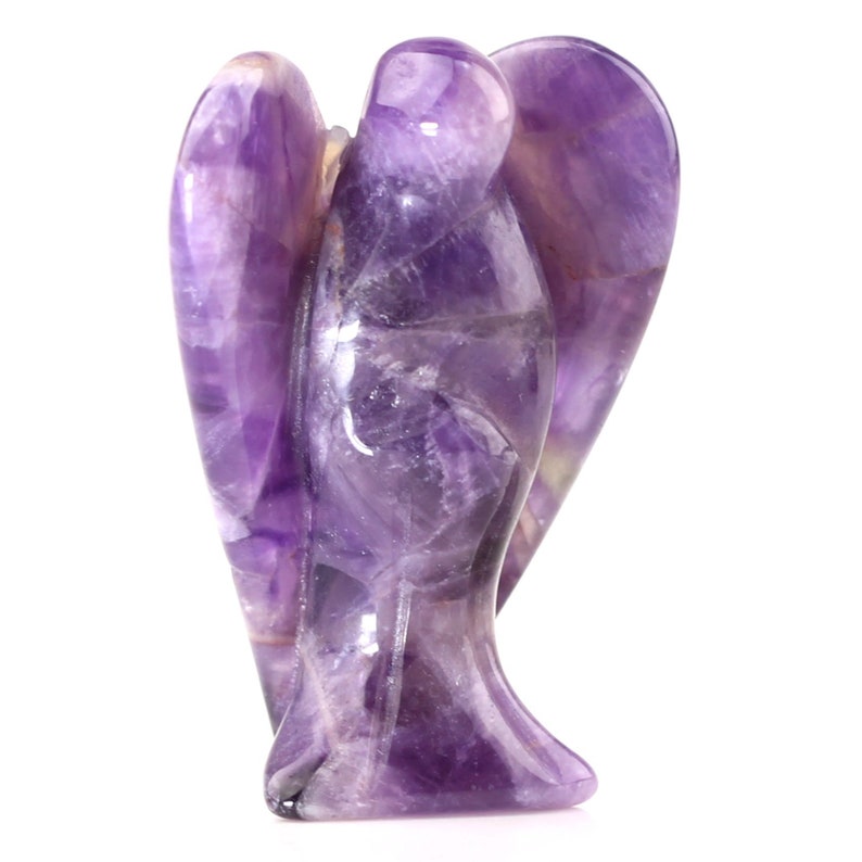 Carved Crystal figurine Guardian Angel Stone Gemstone Reiki | Etsy