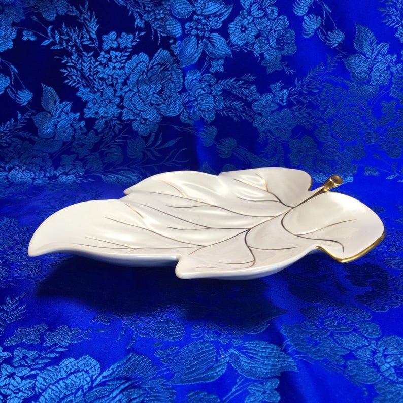 9 Carlton Ware Vintage Ivory Bone China Leaf Serving Dish England