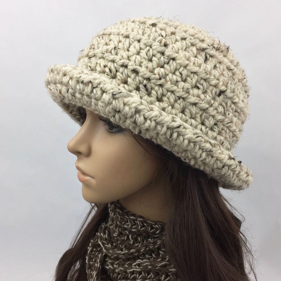 Chunky Hat Winter Wool Hat With Brim Handmade Winter Hats for Etsy