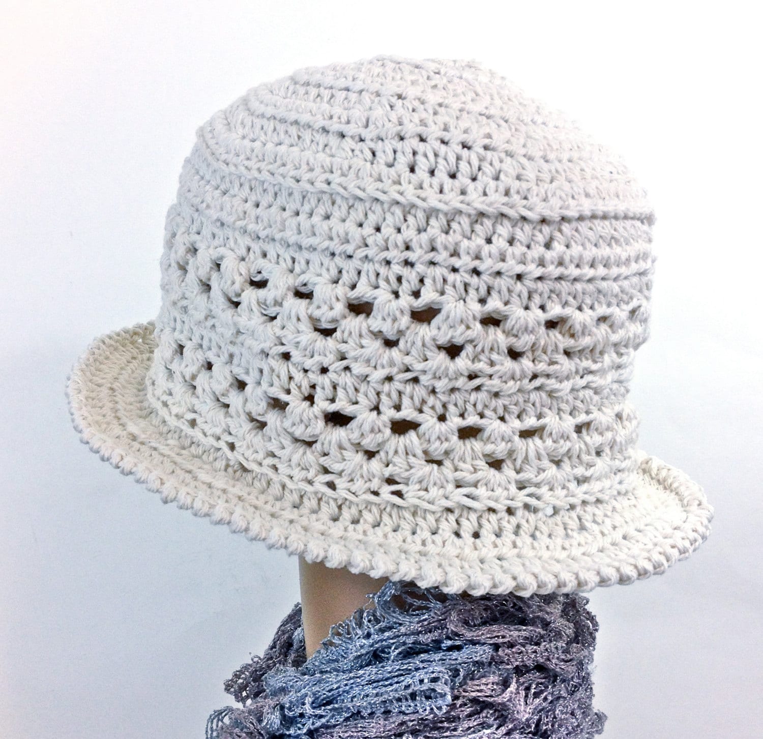 Cotton Cloche Hat Natural White Cotton Spring Summer Garden - Etsy
