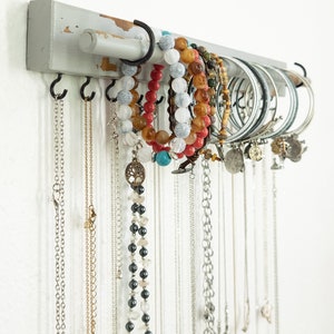 Necklace Hanger makes your collection WALL ART. Jewelry Organizer, necklace holder, bracelet holder bar, necklace hanger, minimalist decor