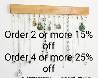 Minimalist Jewelry Organizer Wall Mounted Necklace Display to Compliment so many Designs and decor.  Untangle that Collection Today