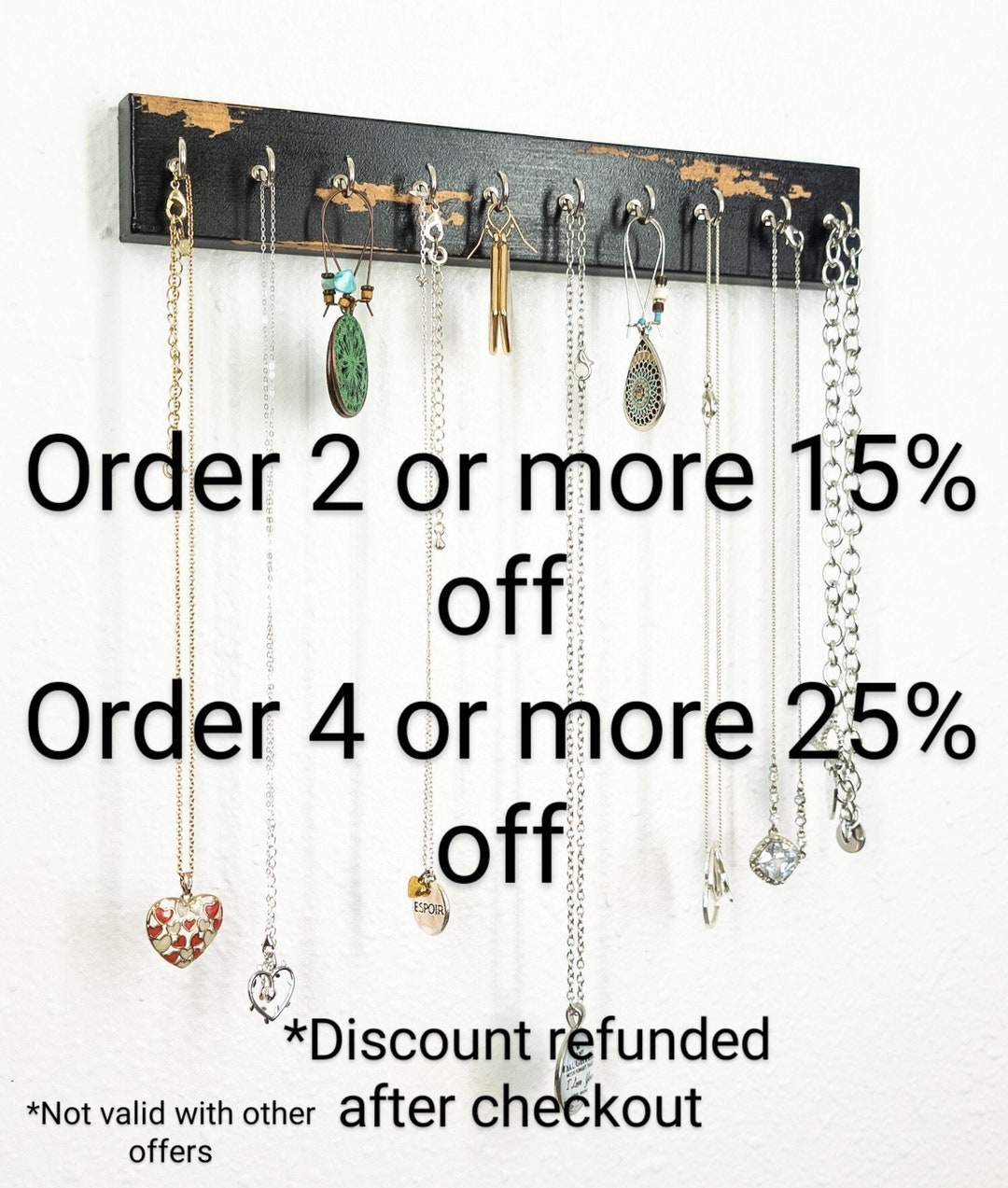 Hanging Necklace Jewelry Organizer Wall Necklace Display Wall Mounted
