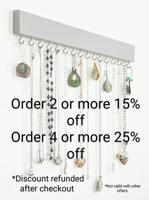 Wall Mounted Jewelry Organizer Necklace Hanger Jewelry Holder, Jewelry  Display, Necklace Hooks, Wall Necklace Hanging Rack, Watch 
