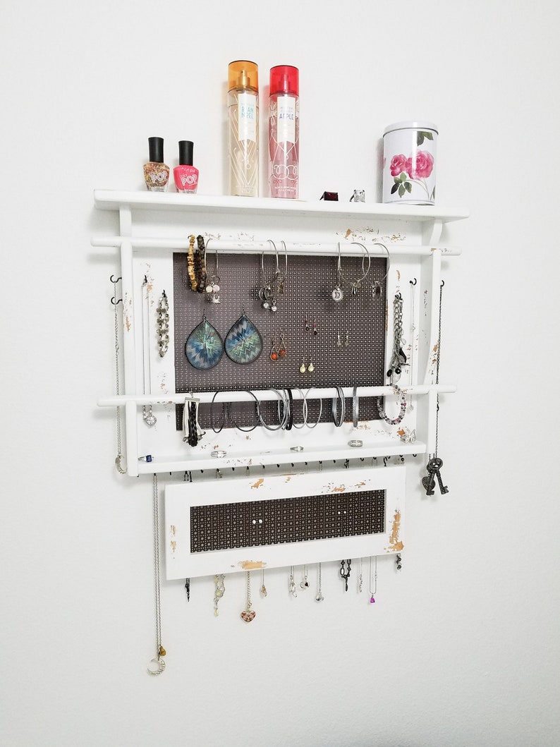 Jewelry Holder Large Wall Organizer Storage Necklace Hook Earring Bracelet Bar Holders Display