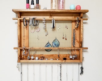 Large Jewelry Organizer Will Display your Entire Jewelry Collection  Minimalist Boho Wall Decor with Purpose and Function