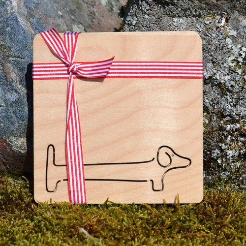 Wooden Coasters - Sausage Dog / Dachshund (Set of 4)