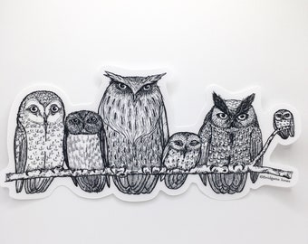 Owl Family Bumper Sticker