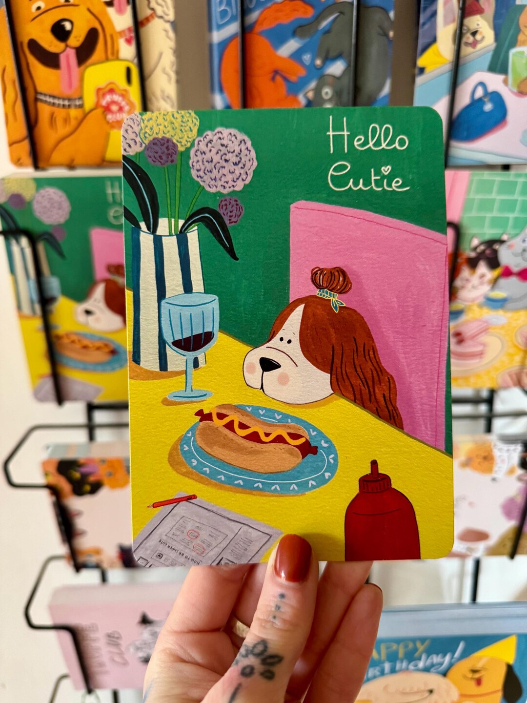 Hello Cutie Sign Hello Cutie Card - Etsy