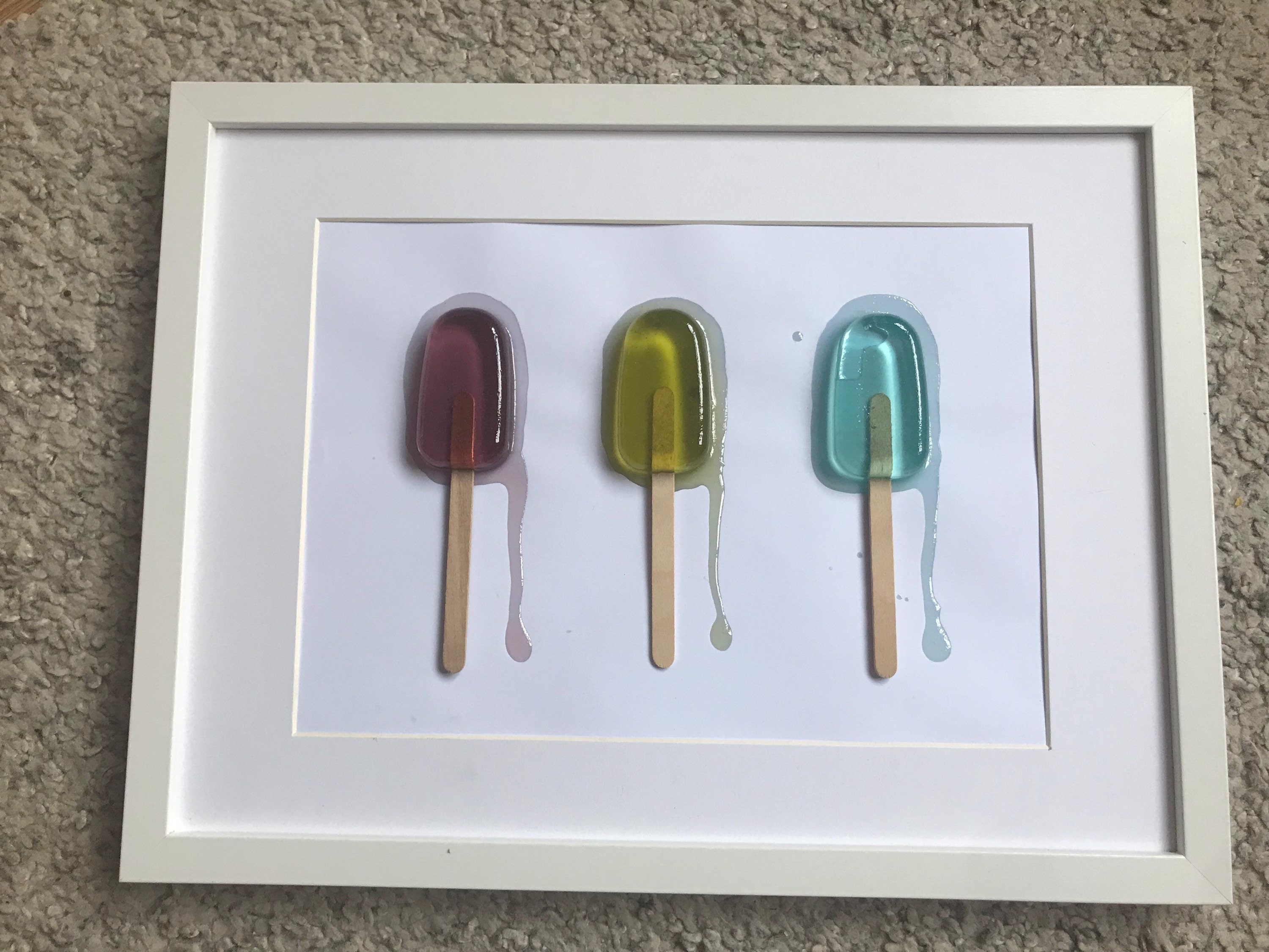 Resin Melting Ice Lolly Picture Etsy UK