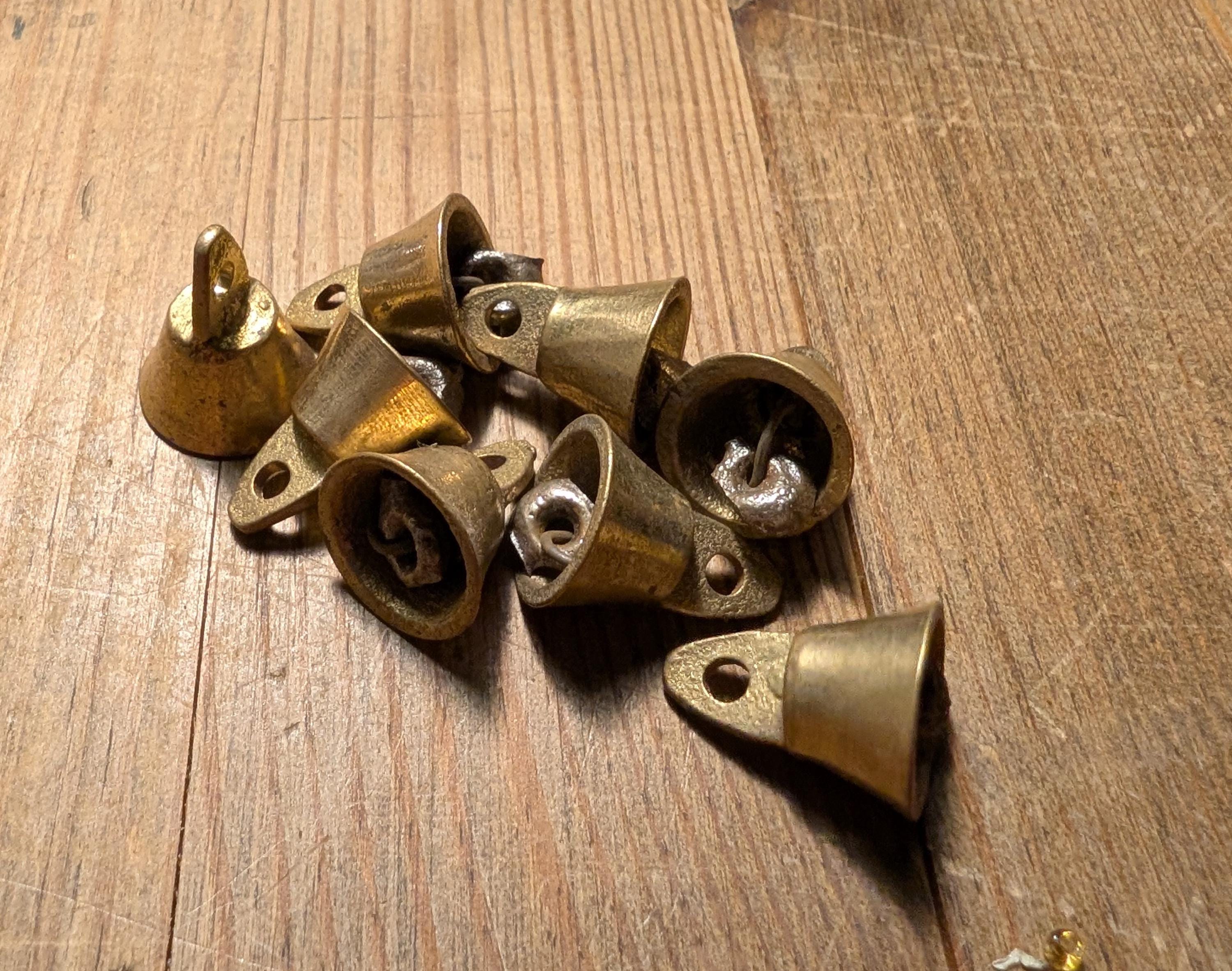 Bell Pendant Ringer Vintage Rustic Brass Bell Charms Pendants 2 - Etsy
