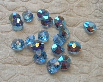 Vintage Swarovski art 41  or 5104 Aquamarine blue AB beadsk