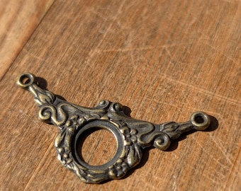 Vintage VS art nouveau verouderde koperen kettingconnector
