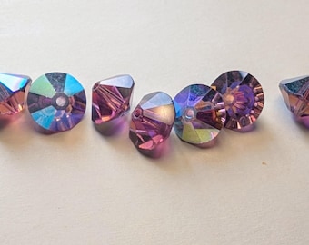 Vintage rare Swarovski  Art 5307 10mm Amethyst AB