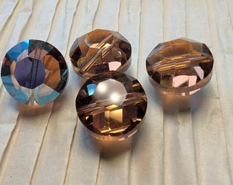 Raro cristal Swarovski vintage 5100 Colorado Topacio AB 14 mm