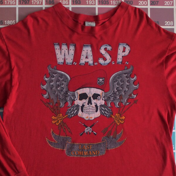 Rare vintage 1986 W.A.S.P. The Last Command long-sleeved tour t shirt
